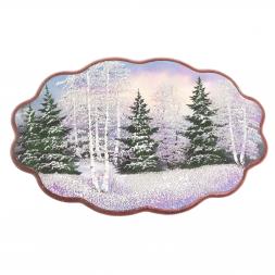 Панно с рисунком из камня &amp;quot;Зима&amp;quot; 45х29 см