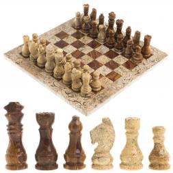 Шахматы &amp;quot;Дебют&amp;quot; доска 30х30 см оникс ракушечник