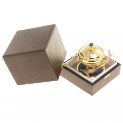 Икорница &amp;quot;Две стерлядки&amp;quot; лазурит Златоуст