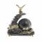 Композиция "Кречет на скале" с шаром змеевик бронза