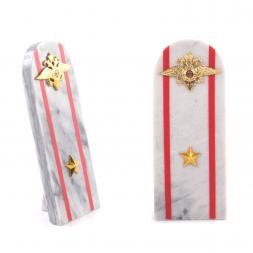 Сувенир "Погон Майор МВД" камень мрамор