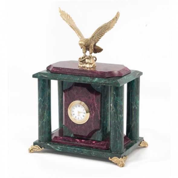 Часы &amp;quot;Орел&amp;quot; камень змеевик бронза 116621