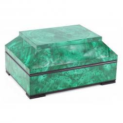 Ларец из камня малахит 20х15х10 см