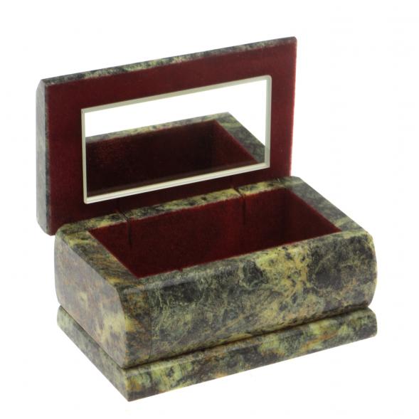 Шкатулка с иллюстрацией под малахит 10,5х6,5х5,5 см 119167