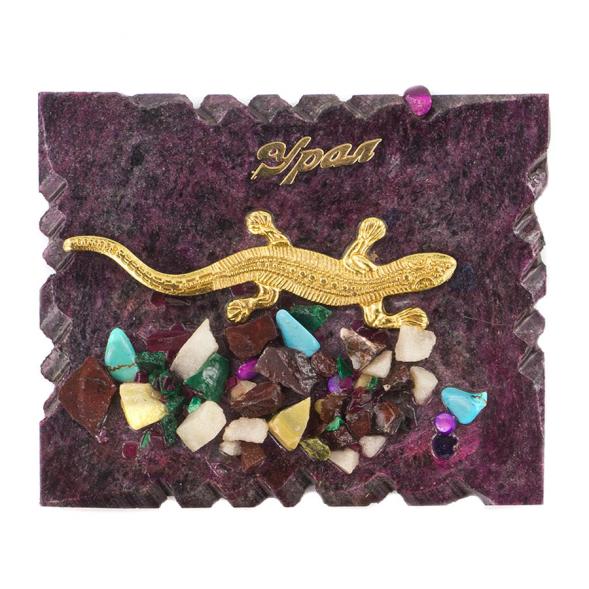 Магнит с ящерицей &amp;quot;Урал&amp;quot; красный 120085