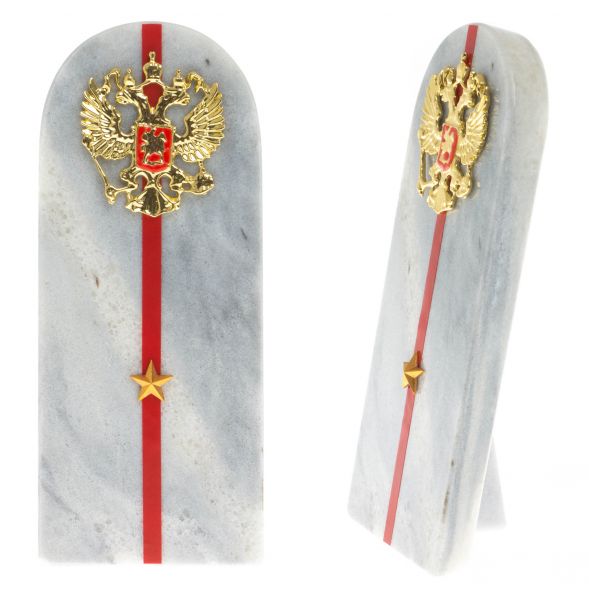 Сувенир погон &amp;quot;Младший лейтенант МВД&amp;quot; камень мрамор 129047