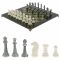 Шахматы "Стаунтон" из мрамолита  и змеевика доска 44х44 см