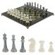 Шахматы &amp;quot;Стаунтон&amp;quot; из мрамолита  и змеевика доска 44х44 см 129355