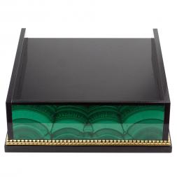 Лоток для бумаги А4 из малахита