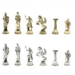 Шахматы &amp;quot;Подвиги Геракла&amp;quot; доска 28х28 см лемезит змеевик