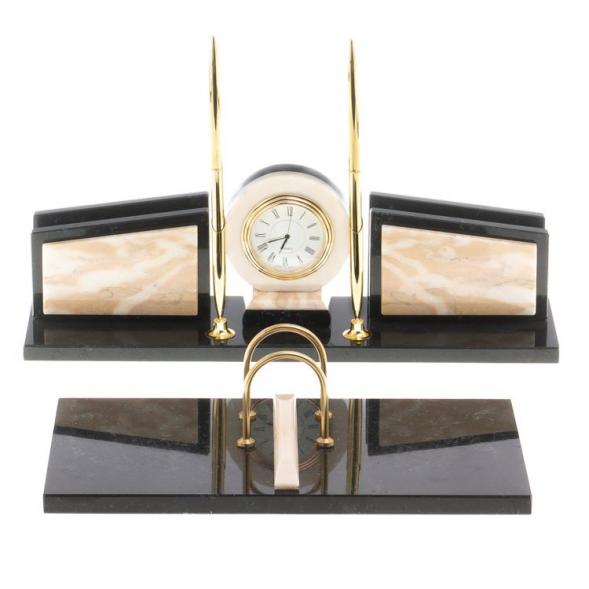 Письменный прибор &amp;quot;Фаворит&amp;quot; с календарницей камень мрамор 124555