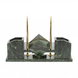 Настольный набор &amp;quot;Куб&amp;quot; из шабровского змеевика