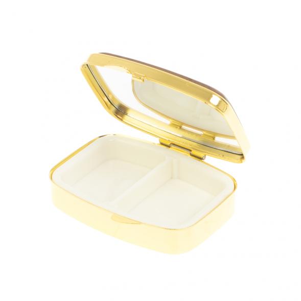 Таблетница на 2 отделения жадеит цвет золото 127192