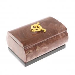 Шкатулка &amp;quot;Ящерица&amp;quot; из лемезита 9х6,5х5 см