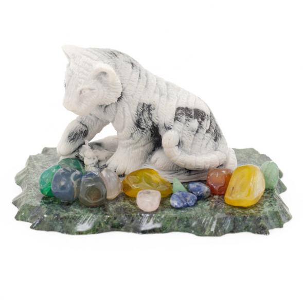 Сувенир фигурка &amp;quot;Тигренок сидит&amp;quot; из мрамолита 116311