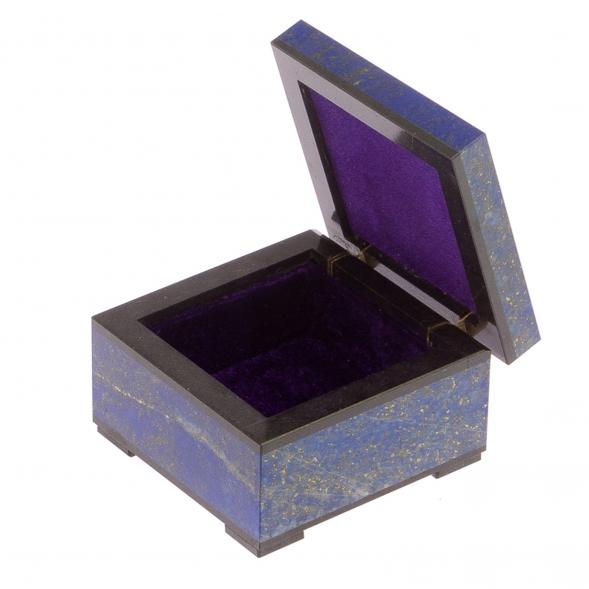 Шкатулка из лазурита 6,5х6,5х4,5 см 125135