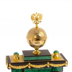 Письменный набор из малахита &amp;quot;Держава&amp;quot; Златоуст