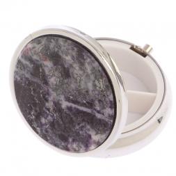 Таблетница на 3 отделения камень гетчеллит цвет серебро