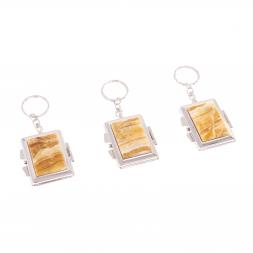 Складное зеркало брелок из оникса прямоугольное