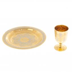 Водочный набор &amp;quot;На посошок&amp;quot; рюмка с тарелкой 40 мл Златоуст