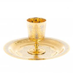 Водочный набор &amp;quot;На посошок&amp;quot; рюмка с тарелкой 40 мл Златоуст