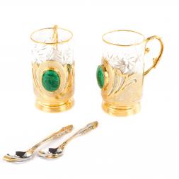 Чайный набор &amp;quot;Малахитовый&amp;quot; на 2 персоны