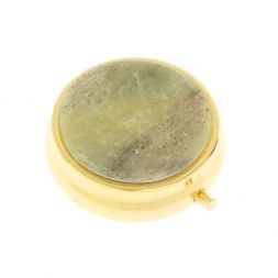 Таблетница на 3 отсека желтый апатит цвет золото