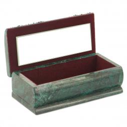 Шкатулка с росписью &amp;quot;Лето&amp;quot; 14х7х5 см камень змеевик