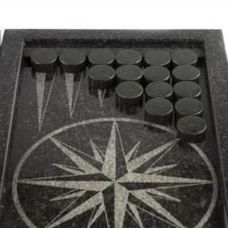 Настольные нарды &amp;quot;Роза ветров / Природа&amp;quot; камень гранит