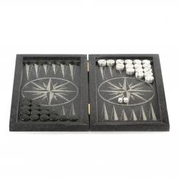 Настольные нарды &amp;quot;Роза ветров / Природа&amp;quot; камень гранит