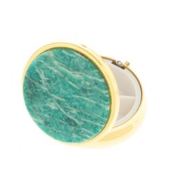 Таблетница на 3 отсека амазонит цвет золото