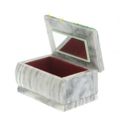 Шкатулка с рисунком &amp;quot;Осень&amp;quot; серый мрамор 10х6,5х6 см