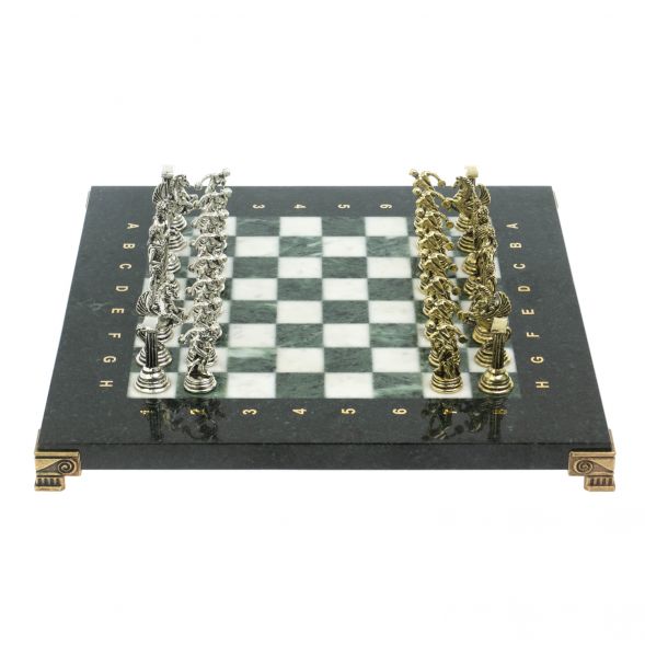 Шахматы &amp;quot;Олимпийские игры&amp;quot; 28х28 см из змеевика и мрамора 128220