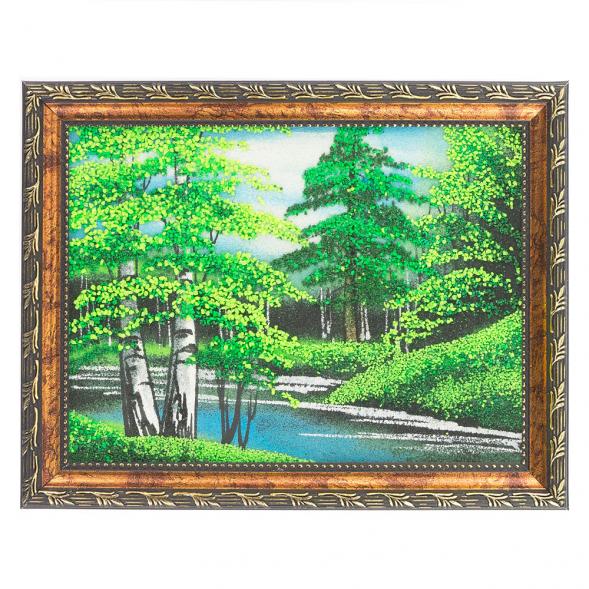 Картина &amp;quot;Летний пейзаж&amp;quot; рамка багет 15х20 см, каменная крошка 119815
