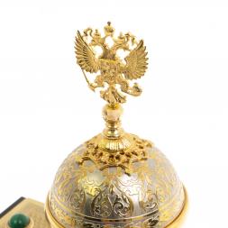 Письменный набор &amp;quot;Держава&amp;quot; из малахита Златоуст