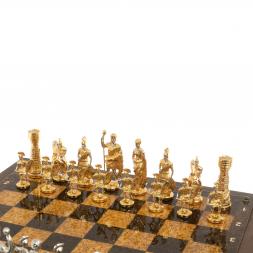 Шахматный ларец &amp;quot;Римские&amp;quot; карельская береза, бук