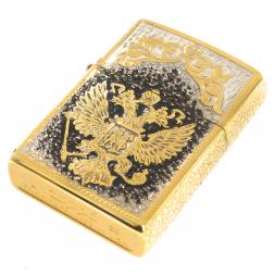Зажигалка Zippo с гравировкой &amp;quot;Герб РФ&amp;quot; Златоуст