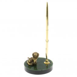 Сувенир &amp;quot;Кобра&amp;quot; с ручкой на нефрите