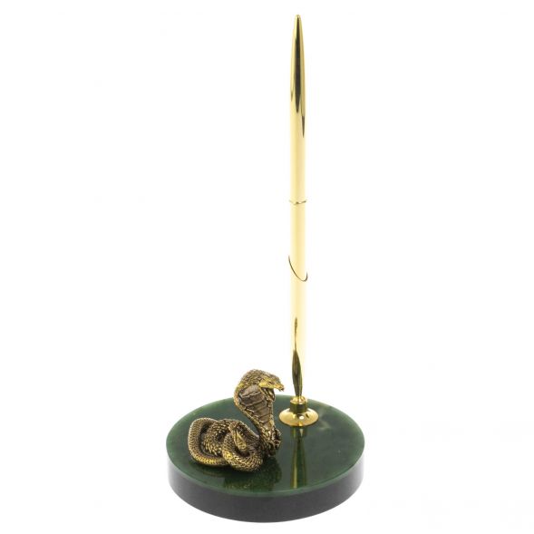 Сувенир «Кобра» с ручкой на нефрите 128754