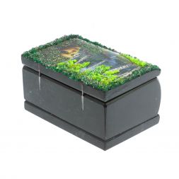 Шкатулка &amp;quot;Хозяйка медной горы&amp;quot; из змеевика 10х6,5х5,5 см