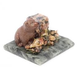 Сувенир &amp;quot;Мишка сидит&amp;quot; змеевик