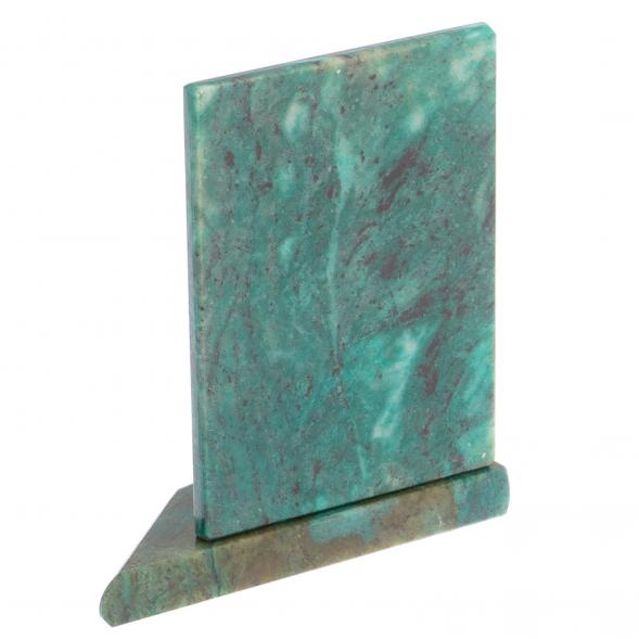 Икона с подсвечником Спаситель малая из змеевика 9,5х9,5х10 см 118822