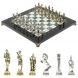 Шахматы &amp;quot;Греко-Римская война&amp;quot; 32х32 см из змеевика и мрамора 128222