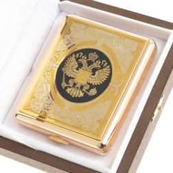 Портсигар с гравировкой &amp;quot;Герб России&amp;quot; Златоуст