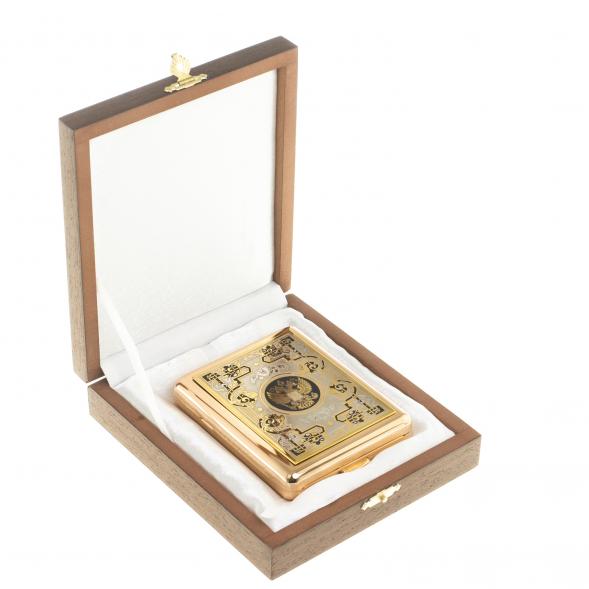 Портсигар с гравюрой &amp;quot;Герб РФ&amp;quot; Златоуст 124249