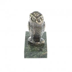 Статуэтка &amp;quot;Филин&amp;quot; из бронзы и змеевика