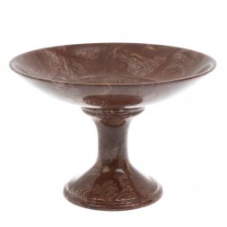 Фруктовница из камня лемезит 22х22х15 см