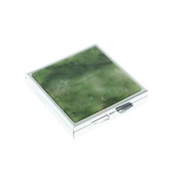 Таблетница на 4 отделения из нефрита цвет серебро