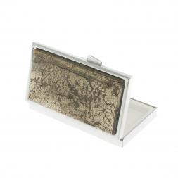 Таблетница на 3 отделения камень пирит цвет серебро