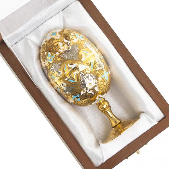 Сувенир яйцо 2 рюмки &amp;quot;Подарочное&amp;quot; с эмалью 40 мл Златоуст 123982